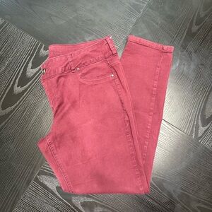 Maurices Women's Burgundy Skinny Jeans